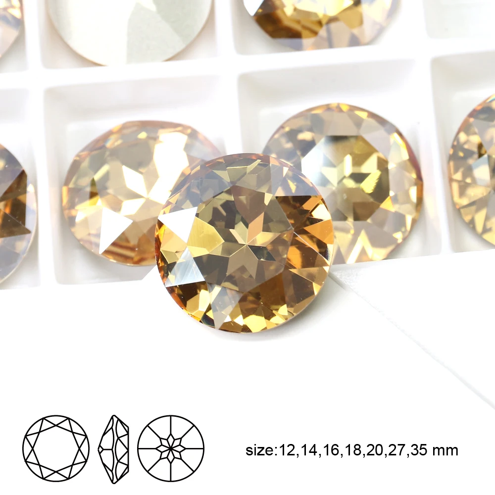 Круглая Стразы аппликация K9 кристалл Необычные камни стеклянные стразы