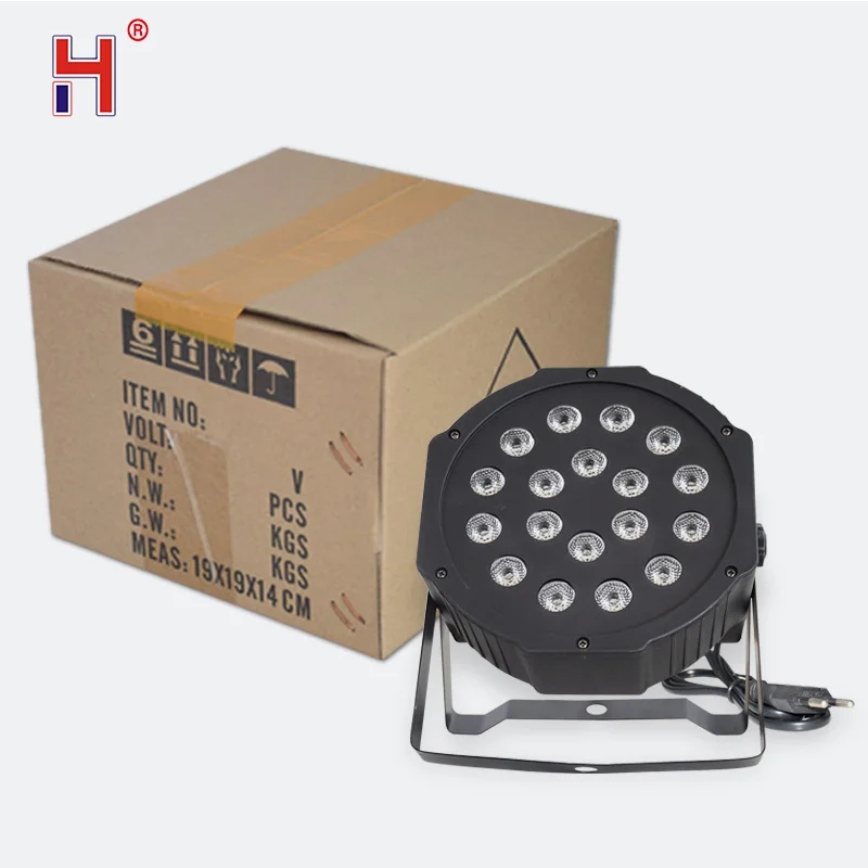 LED Par 18x3W RGB Stage Light DMX512 For Disco DJ Projector Machine Party Decoration Equipments Lighting