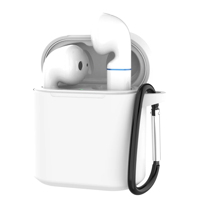 White Case With Hook Чехол для наушников для huawei Honor FlyPods 3 в 1 силиконовый чехол для Fly Pods Pro защитный чехол s для Freebuds 2 Pro с карабином - Цвет: White Case With Hook