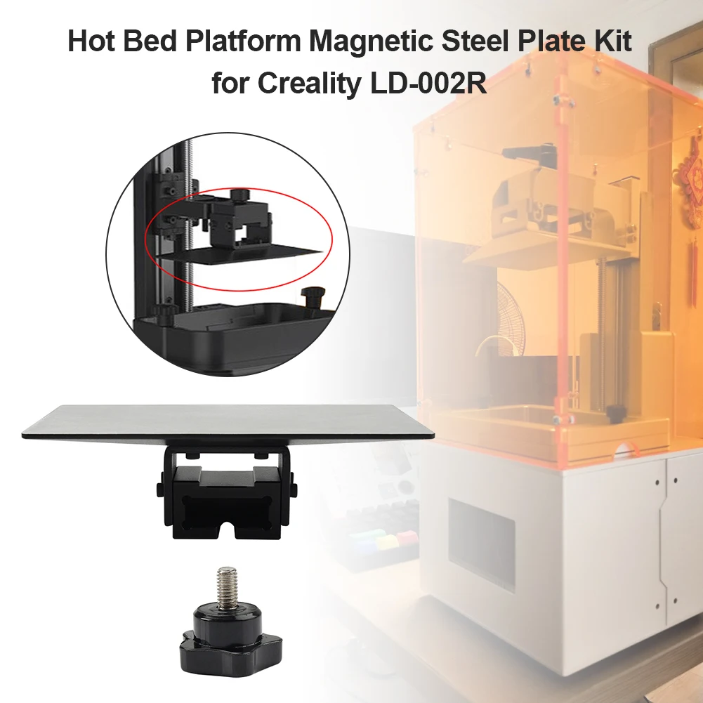 magnetic steel plate kit sheet hotbed 3d printer parts magnetic steel sheet kit hotbed build plate for creality ld 002 free global shipping