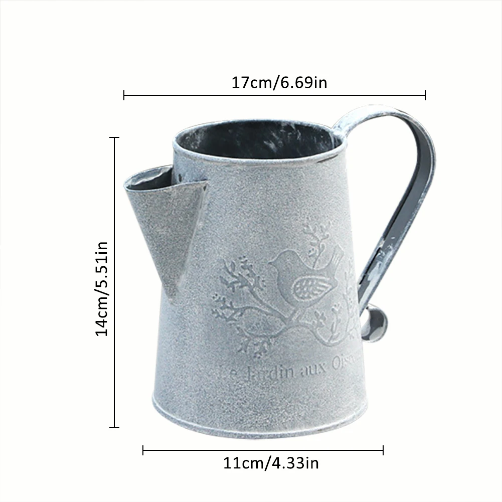 

Vintage Metal Iron Barrel Retro Flower Pot Bucket Home Decoration Watering Can Garden Plant Pot Gardening Potted Flowerpot Tub