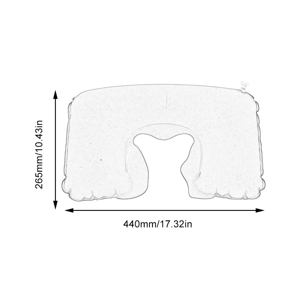 Портативная подушка для путешествий надувная шеи u-образная из флока ПВХ 42 г | Дом
