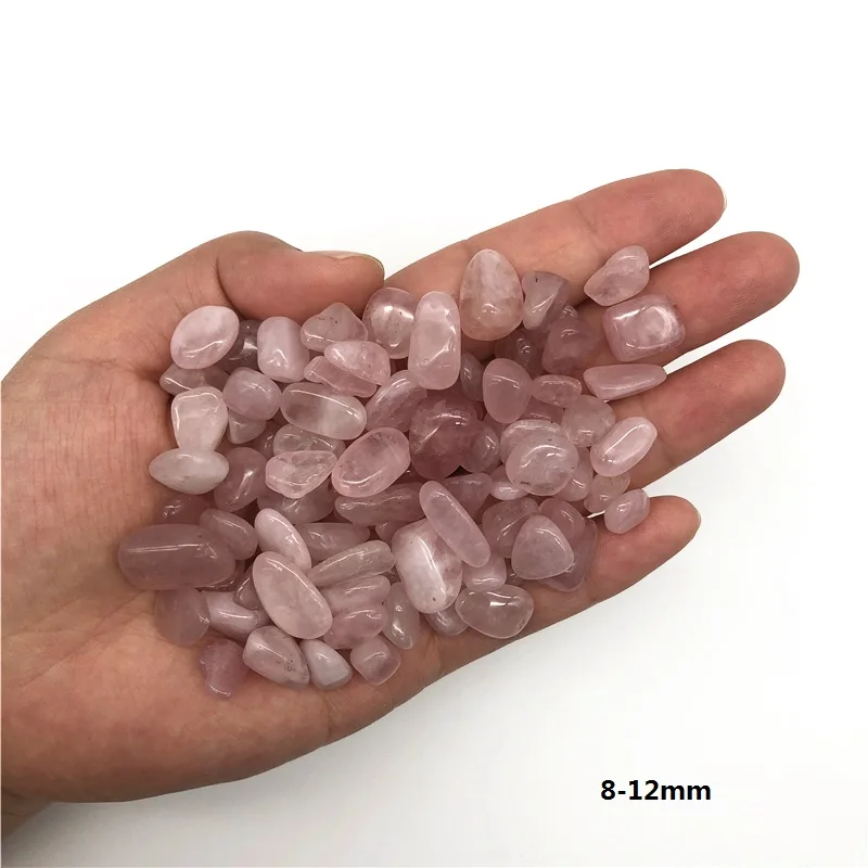 Прямая поставка 50 г натуральный розовый кварц кристалл гравий каменные чипсы