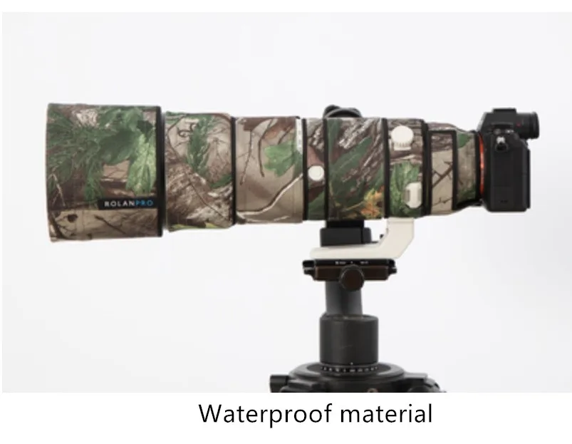 Waterproof material Линзы rolanpro камуфляжное пальто дождевик для sony FE 200-600 мм F5.6-6.3 G OSS защитный чехол для объектива нейлоновое водонепроницаемое покрытие для объектива - Цвет: Waterproof material