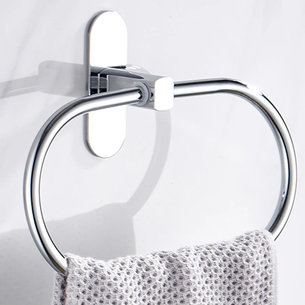 Дырокол Бесплатная вешалка для полотенец ванной круг полотенцесушитель полка