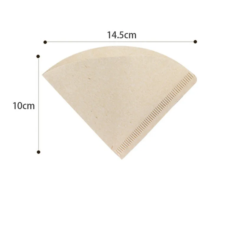 100 Pcs small 100 шт. деревянный ручной V60 капельного бумажный фильтр для кофе 102 Кофе мешок-сито для эспрессо, чая принадлежности, ложки-ситечки - Цвет: 100 Pcs small