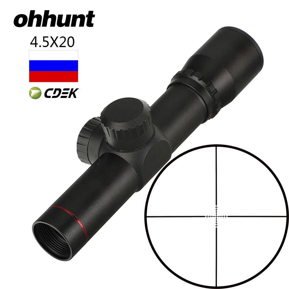 Ohhunt 4 5x20 1 дюймовый охотничий компактный прицел для стрельбы из проволочной сетки