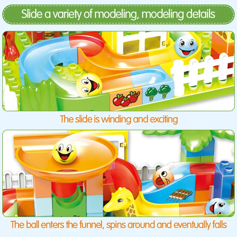 Детский конструктор-лабиринт с шариками воронкой и горкой | Игрушки хобби