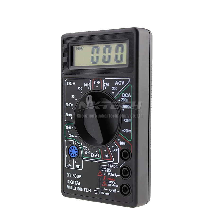 Цифровой мини мультиметр NKTECH DT830B с ЖК дисплеем Электрический вольтметр