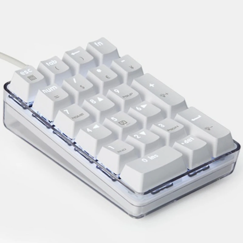 

Illuminated 21-key Crystal Green Axis With External Mechanical Digital Password Keyboard for business Counter Cashier