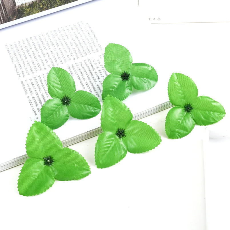 

50Pcs Silk Leaves Fake Roses Bottom Bracket Christmas Decoration for Home Wedding Bridal Accessories Clearance Artificial Plants