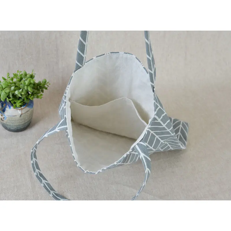 Модная многоразовая сумка-тоут для покупок из хлопка и льна модная клетчатая