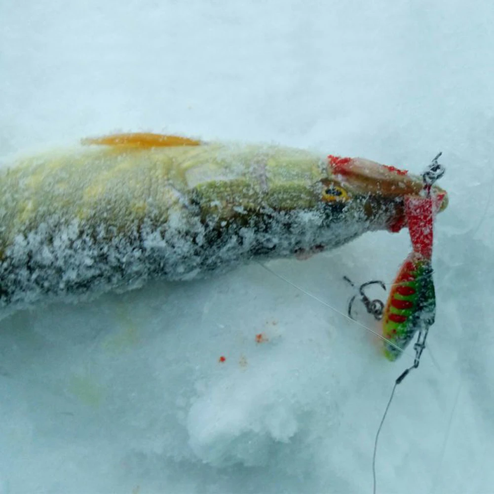 Ice Fishing Bait PVC Copper Piece for Winter High Carbon Steel with Three Anchor Hook | Спорт и развлечения