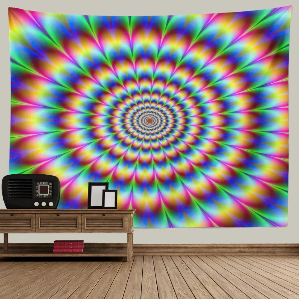SepYue Tapestry Wall Hanging Bohemian Psychedelic Art Decorative Background for Living Room Bedroom Mandala 95x73cm | Дом и сад