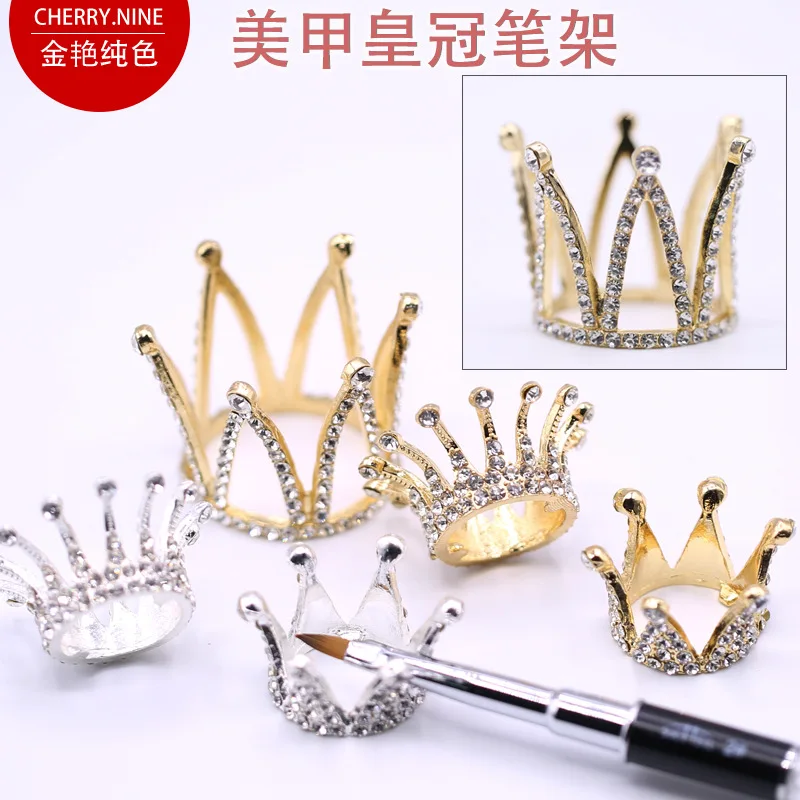 

3 Types Crown Design Nail Art Brush Holder Pen Display Stand Tools Brush Holders Nail Art Equipment (01) crown pen holder