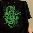 Уличная одежда, хип-хоп китайский дракон печать футболка Ulzzang Харадзюку Винтаж новая летняя мода Свободный Повседневный шикарный женский топ