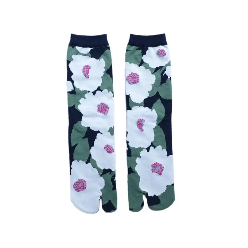 Модные японские хлопковые Мультяшные носки Tabi с разрезом на носках для мужчин и