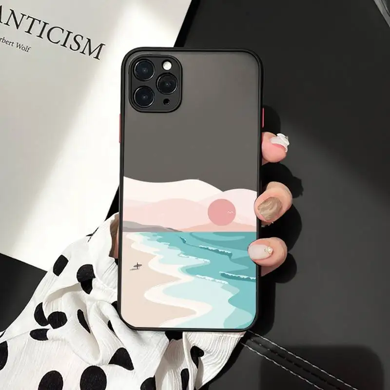 

highway landscape Abstract art high quality Phone Cases matte transparent For iphone 7 8 11 12 plus mini x xs xr pro max cover
