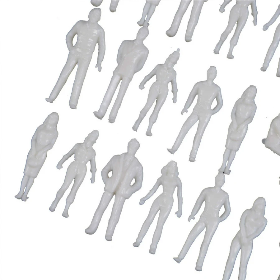 

1:25-1:300 Scale 100PCS White unpainted Architectural Model Figures People hot sale