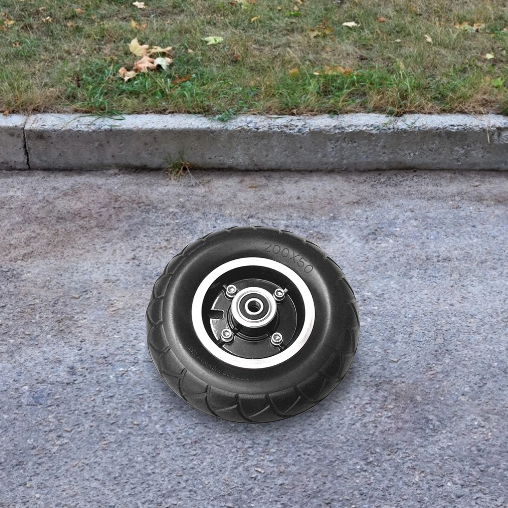 

200x50 Electric Scooter Solid Wheel No Air 8 Inch Scooter Wheel With Solid Tire
