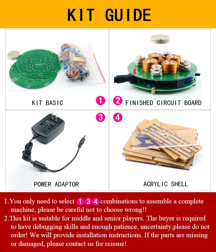 CIRMECH Умный Магнитный левитационный нажимной Тип магнитная левитация DIY Kit DC12V 2A стиль подвеска Магнитная