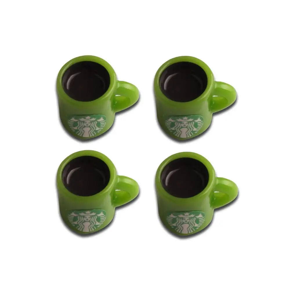 Green 20 шт. Смола бутылка для кофе чашки украшения ремесла Flatback кабошон украшения для скрапбукинга Kawaii DIY аксессуары - Цвет: Green
