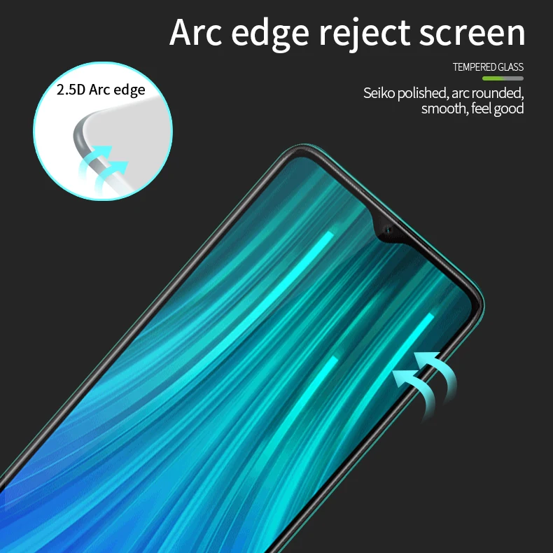 Для Xiaomi Redmi Note 8 pro закаленное стекло Полное покрытие экрана закаленное стекло для Xiaomi Redmi Note 8 pro защита экрана