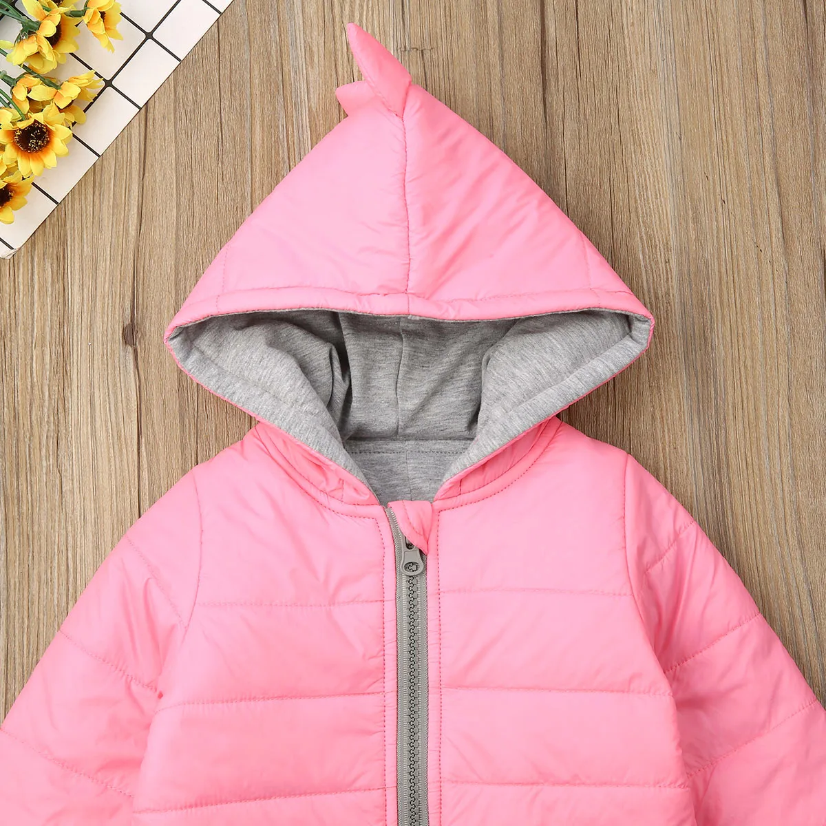 New 5Colors Warm Toddler Kids Baby Girl Boy 3D Dinosaur Hooded Jacket Coat Tops Winter Outwear | Детская одежда и обувь