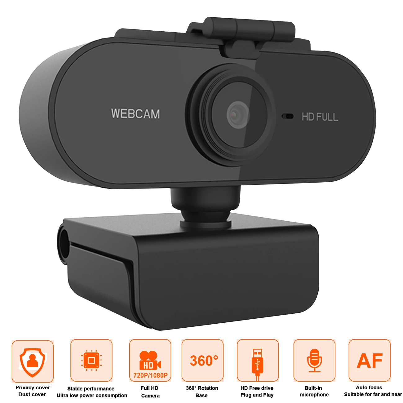 Для компьютера телефон с микрофоном веб-камера HD видео для ПК вращающаяся