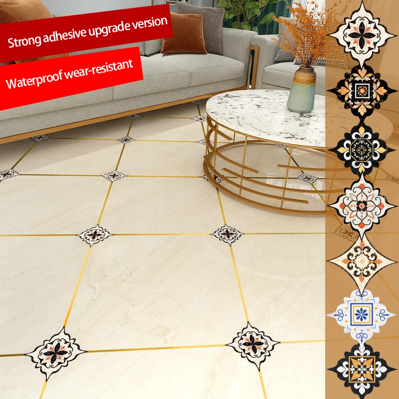 

36pcs Self-adhesive Floor Tiles Diagonal Sticker Waterproof Wear Resistant Removable Floor Tiles Stickers Home Decoration