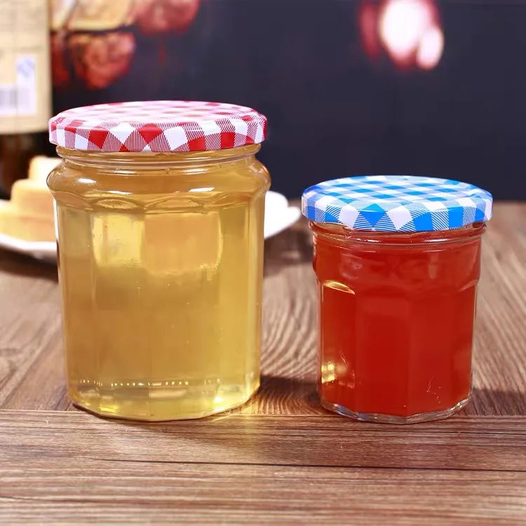 Стеклянные банки для консервирования с крышками варенья меда свадебных