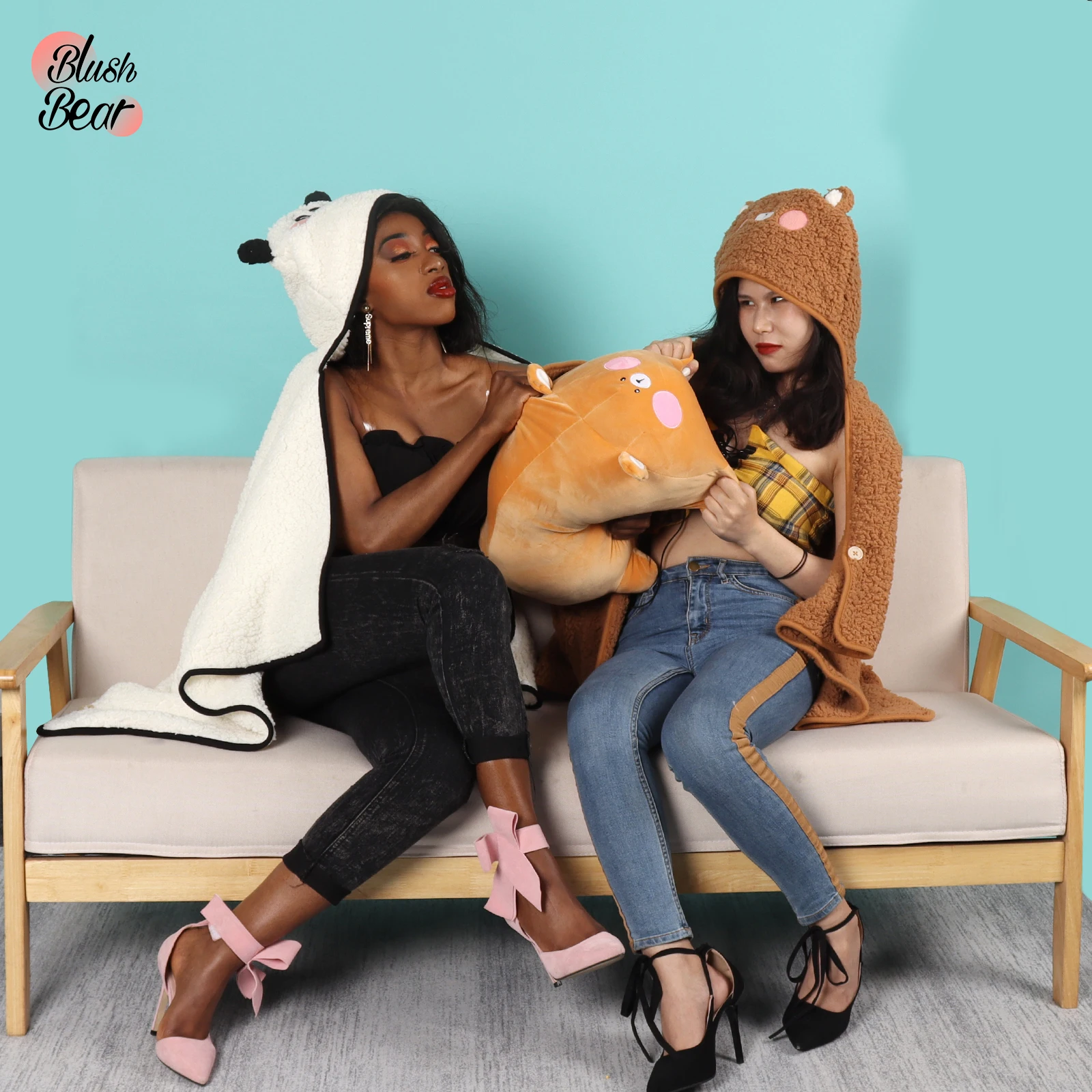 

Blush Bear Brown Bear Plush Hug Pillow Stuffed Cuddle Toy Sofa Cushion