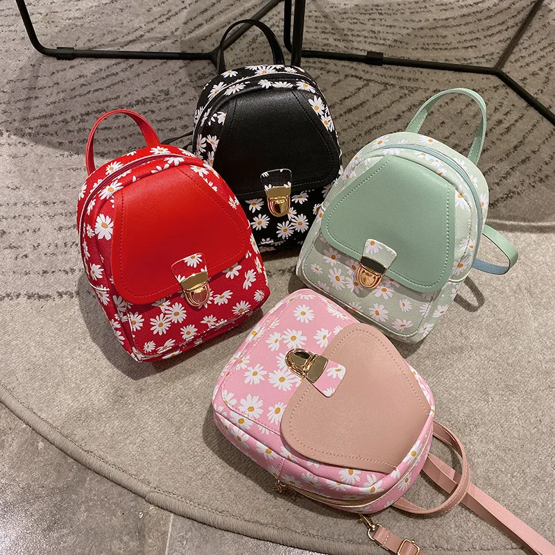 

Small Mini Backpack Women PU Leather Shoulder Bag For Girls Kids Multi-Function School Bagpack Female Ladies Travel Backpack