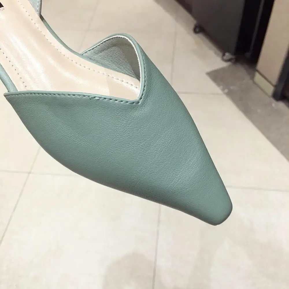 

Women's Casual Pointed Toe Shoes Woman Low-Heeled Sweet Female Shoes Women Loafers Sandals Slingbacks Hollow Ladies Shoes