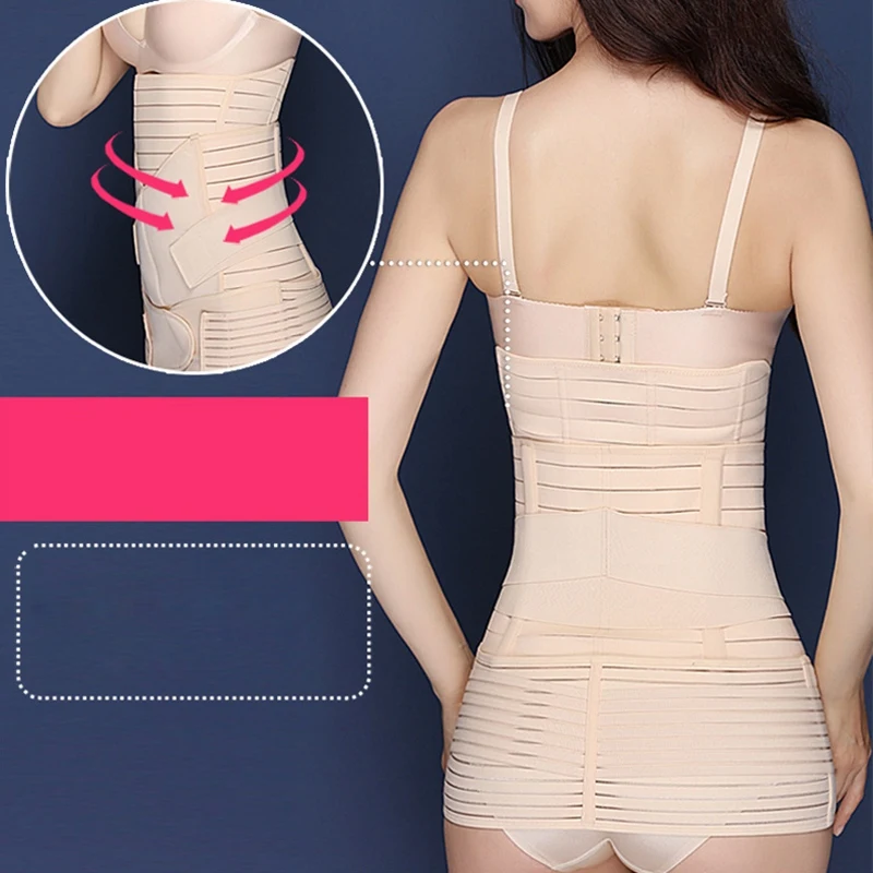 

DaiLiXiang 3 in 1 Postpartum Belt Body Recovery Shapewear Belly Slim Waist Cinchers Breathable Trainer Corset