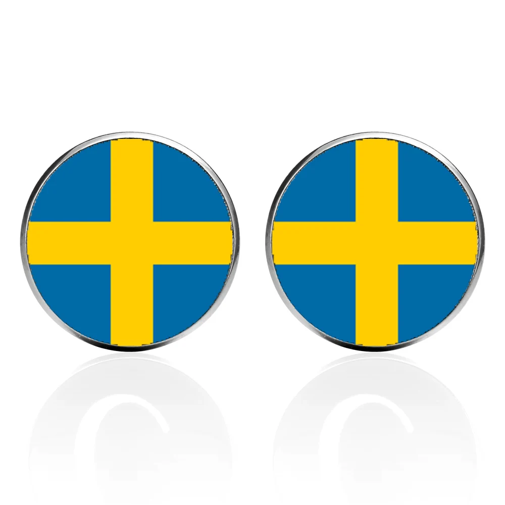 Запонки мужские из стали с тиснением под золото черные запонки изображением