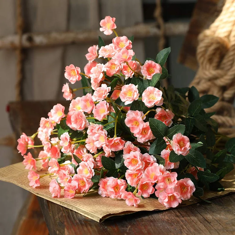 Искусственные маленькие розы дикие цветы искусственный букет цветов для улицы