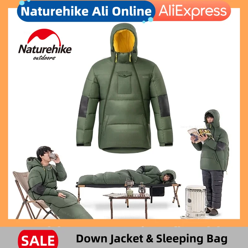 

Naturehike Winter 2-in-1 Sleeping Bag & Down Jacket Men Women Warm Outdoor Tent Camping Thickening 90% Goose Down SLeeping Bag