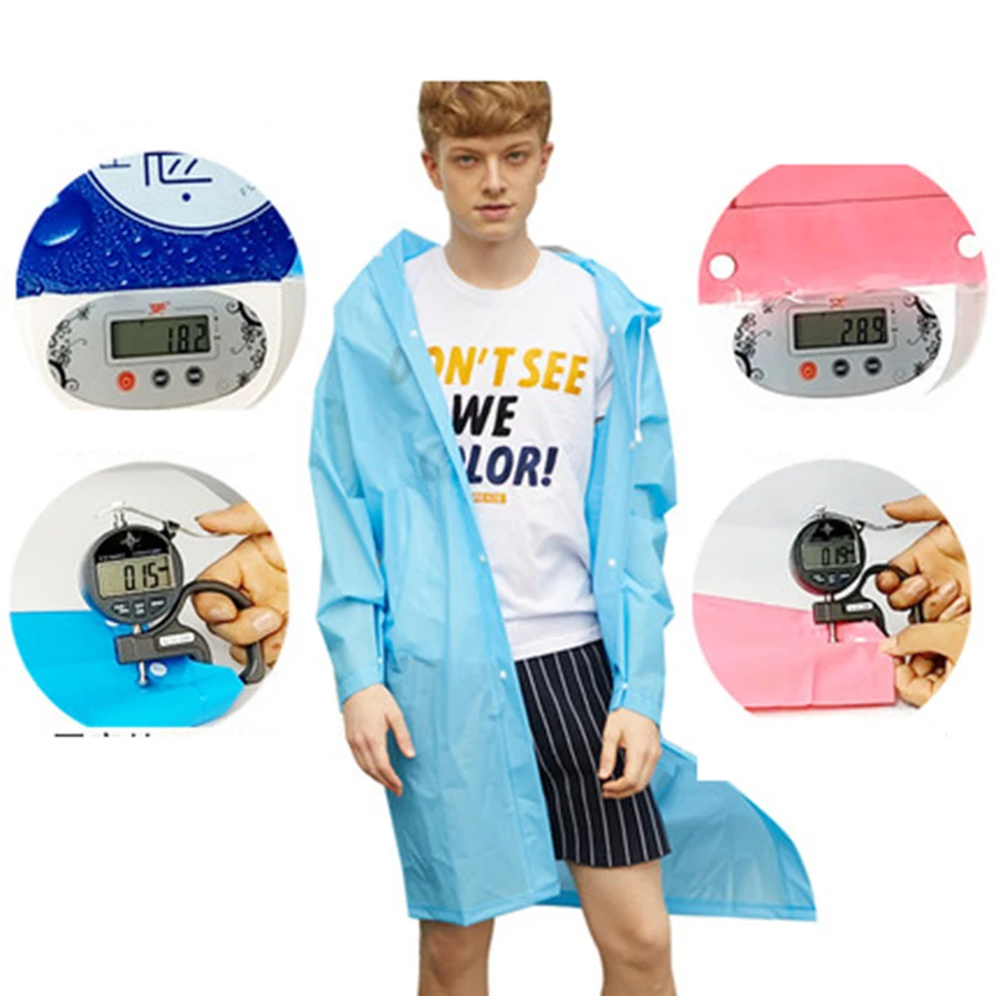 Взрослый Для женщин Водонепроницаемый дождевая куртка дождевик Eva ветровка