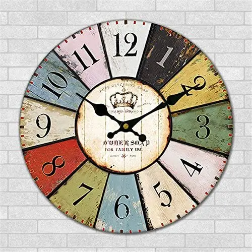 Большие рустикальные настенные часы потертый шик для кухни дома спальни