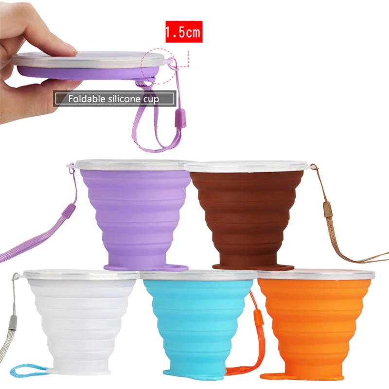 Складные чашки 270 мл не содержит Бисфенол А чашка для воды пищевого класса