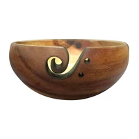new wooden yarn bowl hand made with wood for knitting and crochetcrochet kit storage bowl knitting yarn holder