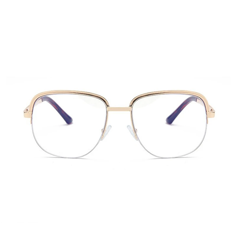 

Anti-blue Light Semi-Rimless Myopic Lens Prescription Eyeglasses Women Fashion Metal Square Myopes Lunettes 0 -0.5 -0.75 To -6.0