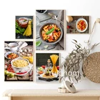 Итальянская Паста томаты оливки чеснок Ресторан холст картины постеры и принты настенное искусство Kitcken обеденная комната Домашний Декор картина