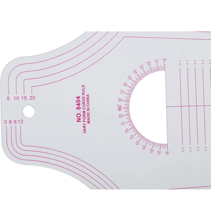 Новый изогнутый инструмент для шитья линейка резки одежды образцов прозрачная