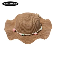 mattydolie 2020 straw hat female new wide wavy sun hat summer hat female sunscreen outdoor parent child sunshade beach hat