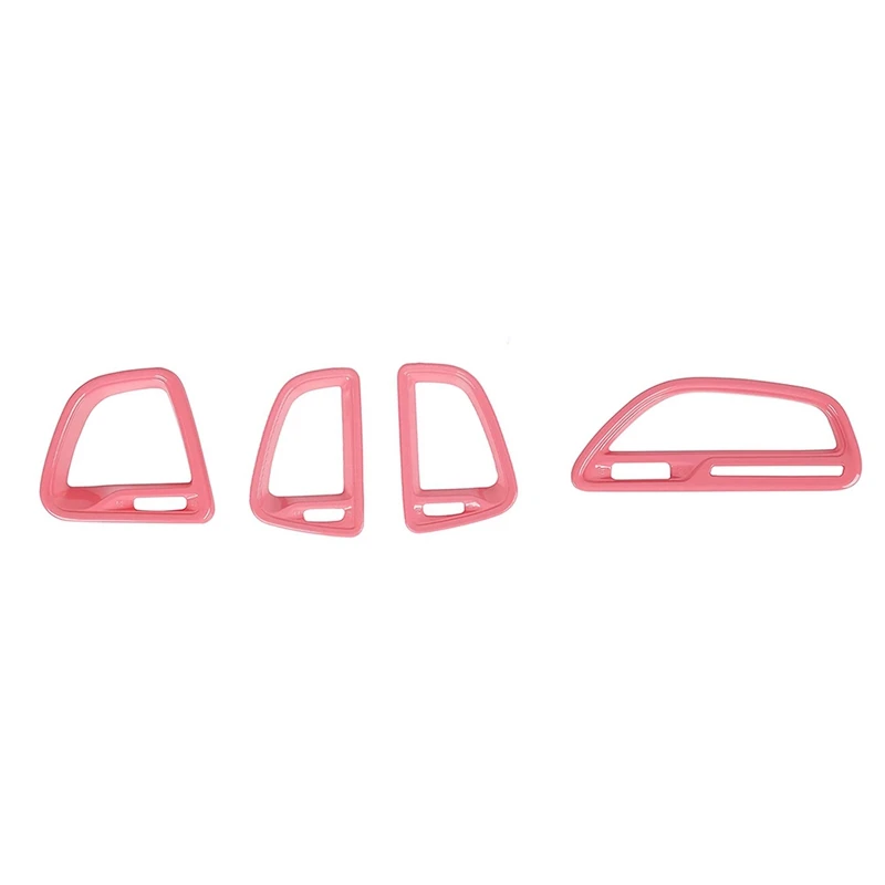 

For Challenger Center Console Air Condition Outlet Vent Trim Accessories for Dodge Challenger 2015-2021 (Pink, 4Pcs)
