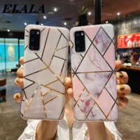 Case for Samsung Galaxy S20 Faith Note Ultra Lite S10 Plus A31 41 70 51 71 21S Plating Marble Soft IMD Cover