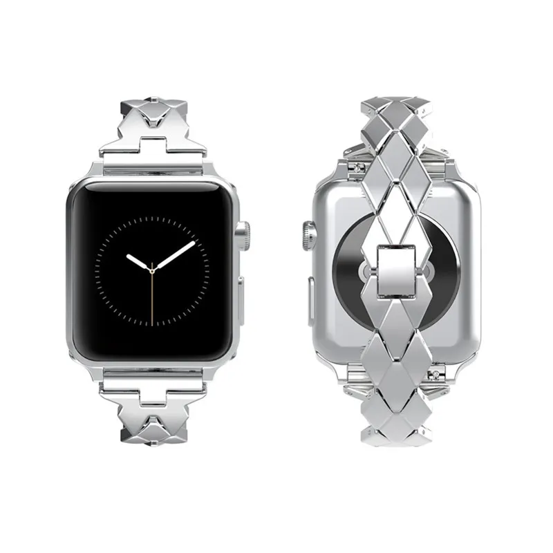 Ремешок из нержавеющей стали для Apple Watch band 42 мм/38 мм iwatch 4/3 band 44 мм 38 мм металлический браслет ремень ремешок для часов аксессуары для часов