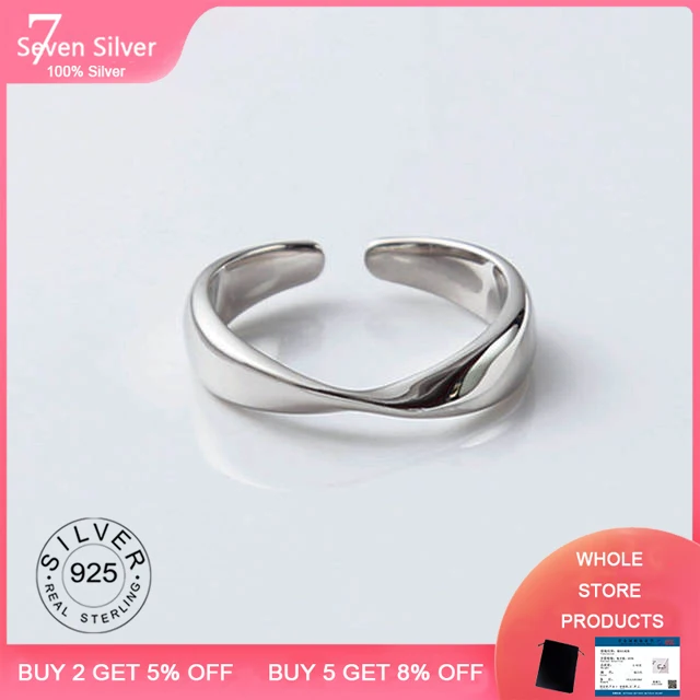 

925 Sterling Silver Vintage Cross Winding Finger Rings for Women Couple Minimalist Party Jewelry Gift Prevent Allergy
